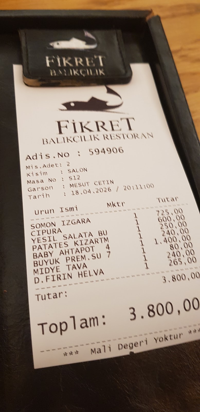 Fikret Balıkçılık Restoran photo 3