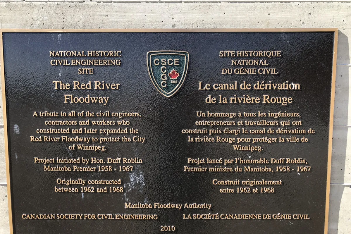National Historic Civil Engineering Site - The Red River Floodway photo 1